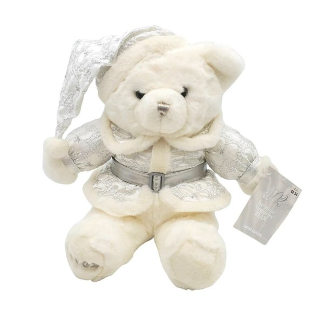 2002 White‎ Keepsakes Teddy Bear Plush Stuffed Silver Limited Ed. Tags